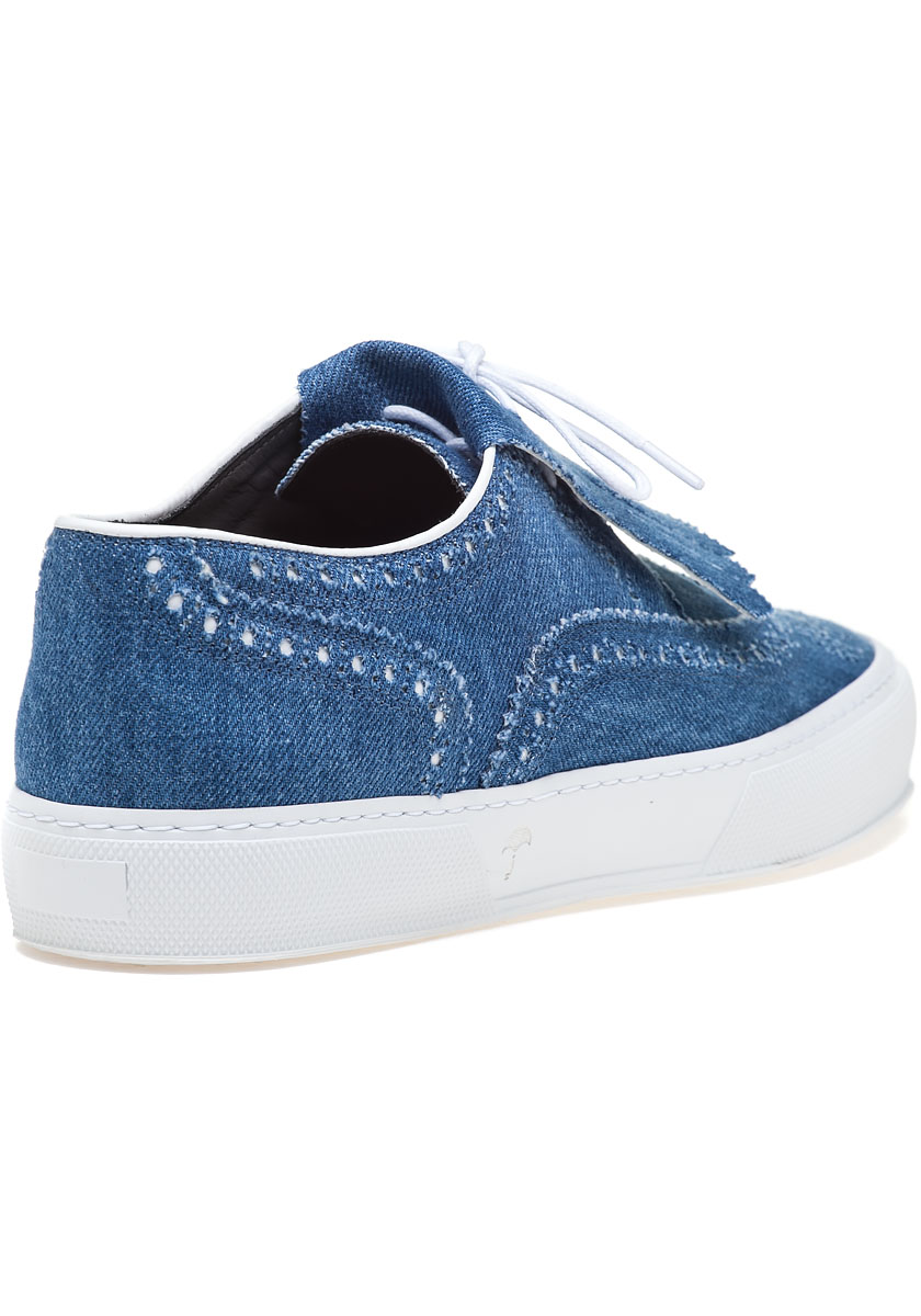 Women's Blue Washed Canvas Fenix Platform Slip-On Sneakers | TOMS